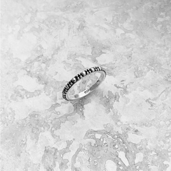STERLING SILVER .925 Bali Design Bead Ring - Picture 5 of 5